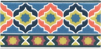 Декор Алькасар глянцевый 7,4x15x0,69