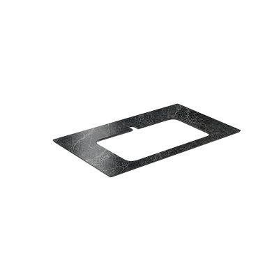 Столешница из керамогранита для раковин, встраиваемых сверху, Риальто 80 см, серый темный лаппатированный Столешница из керамогранита для раковин, встраиваемых сверху, Риальто 80 см, серый темный лаппатированный