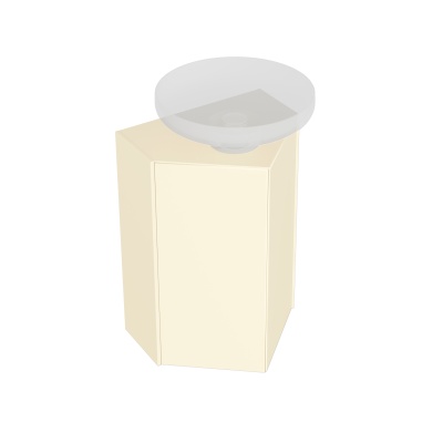 Тумба-модуль CARAVAN под раковину со столешницей без боковин, подвесная 50, push, сливочная матовая Тумба-модуль CARAVAN под раковину со столешницей без боковин, подвесная 50, push, сливочная матовая