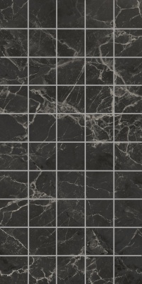 Декор чипсет Коррер чёрный глянцевый обрезной 30x60x0,9