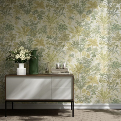 Обои виниловые Оазис мотив, зелёный