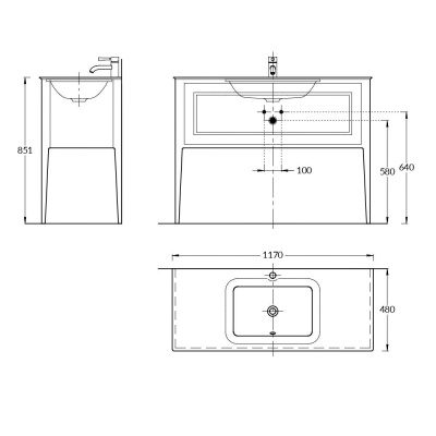 Тумба PLAZA Classic Neo напольная с ящиком 120, орех Тумба PLAZA Classic Neo напольная с ящиком 120, орех