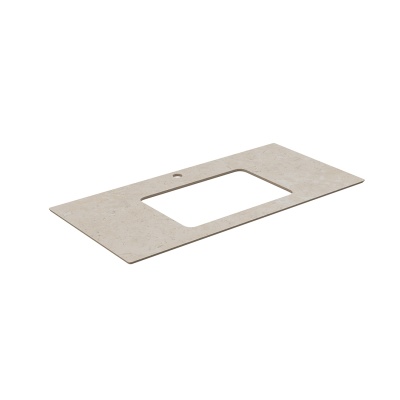 Столешница из керамогранита для раковин, встраиваемых снизу, Про Лаймстоун 100 см, бежевый темный натуральный Столешница из керамогранита для раковин, встраиваемых снизу, Про Лаймстоун 100 см, бежевый темный натуральный