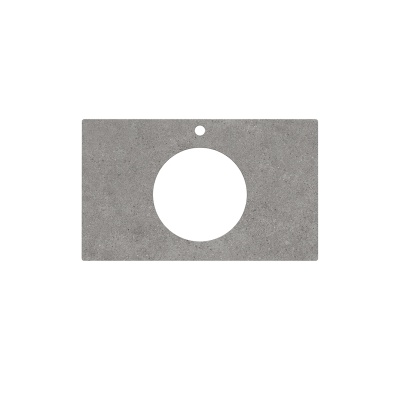 Столешница из керамогранита для накладных раковин, Фондамента 80 см, серый натуральный