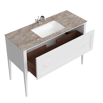 Тумба PLAZA Classic Neo напольная с ящиком 120, белая матовая Тумба PLAZA Classic Neo напольная с ящиком 120, белая матовая