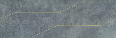 Декор Эвора синий светлый глянцевый обрезной 30x89,5x0,9