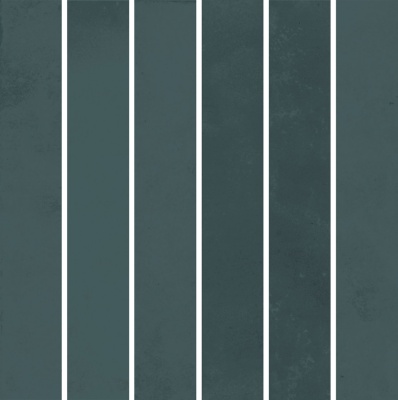 Декор Фес мозаичный бирюзовый тёмный глянцевый 15x15x0,77