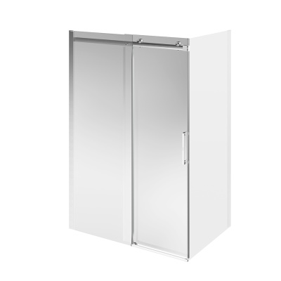 Душевая дверь CRISTALLO, раздвижная с функцией soft close, 140х210, брашированный никель, упаковка 1/2 Душевая дверь CRISTALLO, раздвижная с функцией soft close, 140х210, брашированный никель, упаковка 1/2