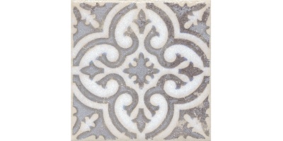 Вставка Амальфи орнамент коричневый 9,8x9,8x0,7