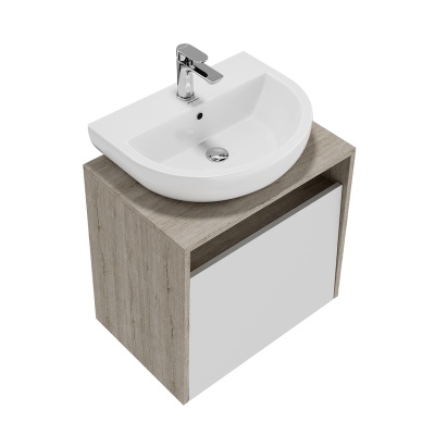 Тумба PRO подвесная 1 ящик, белый глянцевый