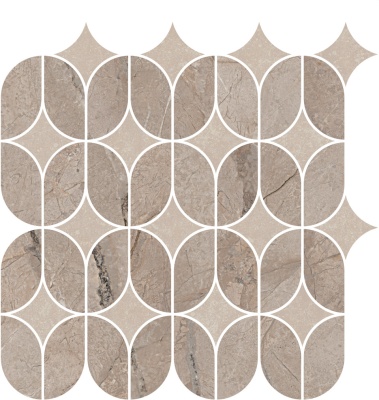 Декор Ифран наборный бежевый светлый глянцевый обрезной 30x32,5x0,9