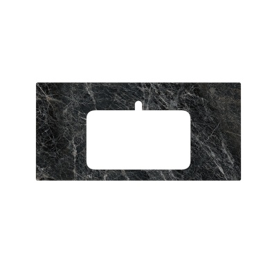 Столешница из керамогранита для раковин, встраиваемых сверху, Риальто 100 см, серый темный лаппатированный Столешница из керамогранита для раковин, встраиваемых сверху, Риальто 100 см, серый темный лаппатированный