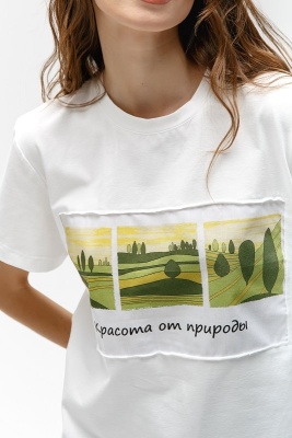 Футболка женская БАРДИНИ молочная