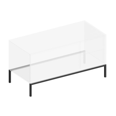 Ножка ATOLLO 110 низкая металлическая, черная матовая