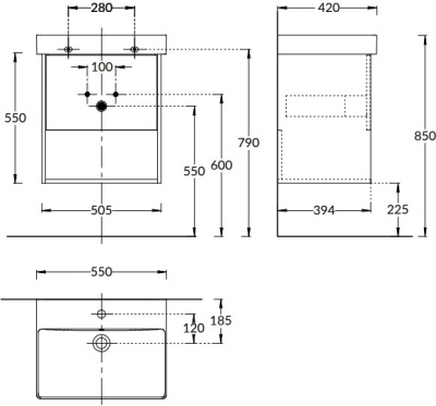 Полка для структур PRO 55, белая матовая