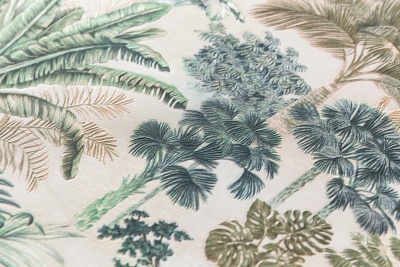 Обои виниловые Оазис мотив, тёмный зелёный Обои виниловые Оазис мотив, тёмный зелёный