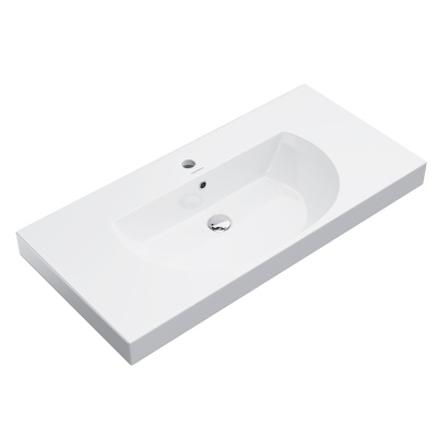 Раковина BUONGIORNO подвесная/мебельная 100, белая глянцевая Раковина BUONGIORNO подвесная/мебельная 100, белая глянцевая