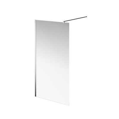 Душевая перегородка VETRO, 100х195, хром