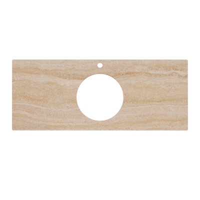 Столешница из керамогранита для накладных раковин, Риальто 120 см, бежевый натуральный