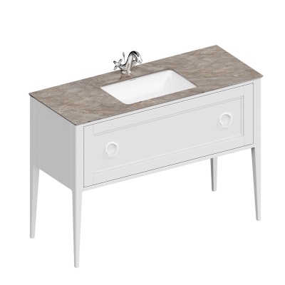 Тумба PLAZA Classic Neo напольная с ящиком 120, белая матовая Тумба PLAZA Classic Neo напольная с ящиком 120, белая матовая