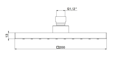 Душевая лейка FUTURA «тропический дождь», матовый черный