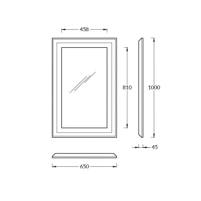 Зеркало PLAZA Classic 65, орех Зеркало PLAZA Classic 65, орех
