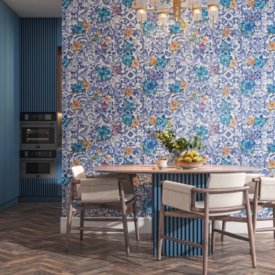 Обои виниловые Азулежу мотив, цветной