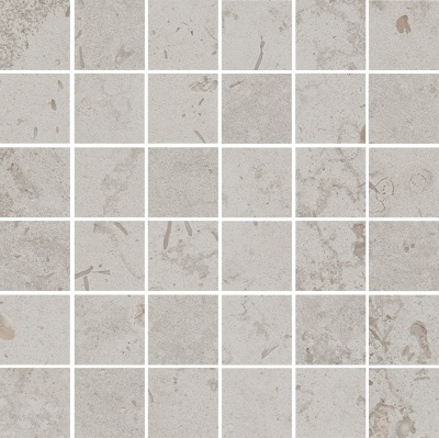 Декор Про Лаймстоун серый светлый матовый мозаичный 30x30x0,9