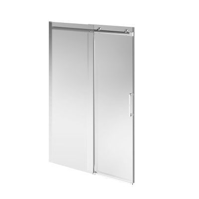 Душевая дверь CRISTALLO, раздвижная с функцией soft close, 140х210, брашированный никель, упаковка 1/2 Душевая дверь CRISTALLO, раздвижная с функцией soft close, 140х210, брашированный никель, упаковка 1/2