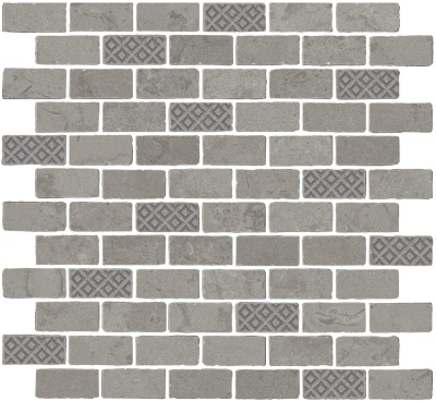 Декор Про Лаймстоун Антика 3 мозаичный серый матовый 32x30x0,9