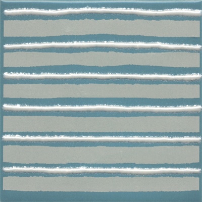 Декор Бахия 4 бирюзовый глянцевый 9,8x9,8x0,7