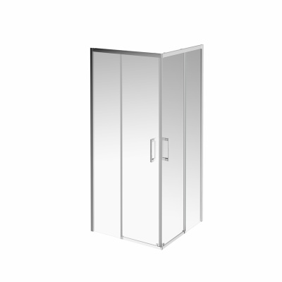 Душевой уголок VETRO, раздвижной, квадратный, 90х90х195, хром