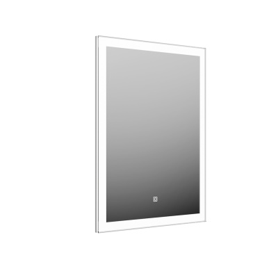 Зеркало с LED-подсветкой 60, белое глянцевое