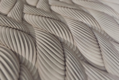 Обои виниловые Трессаж мотив, коричневый