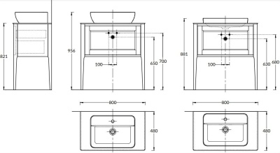 Тумба PLAZA Classic Neo напольная с ящиками 80, капучино матовая Тумба PLAZA Classic Neo напольная с ящиками 80, капучино матовая