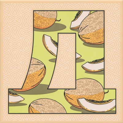 Декор Сад-огород «Дыня» матовый 20x20x0,69