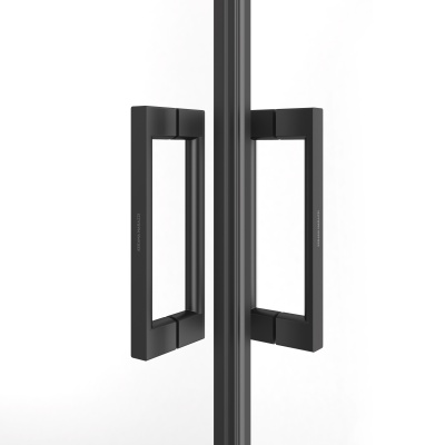 Душевой уголок LINDO, раздвижной с функцией soft close, квадратный, 100х100х195, хром