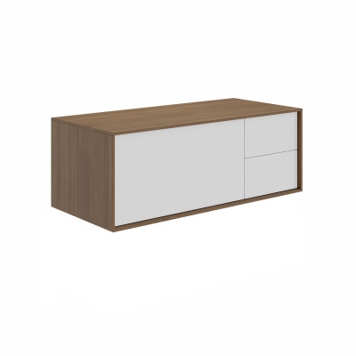 Тумба ATOLLO напольная/подвесная с ящиками 110, белая матовая Тумба ATOLLO напольная/подвесная с ящиками 110, белая матовая