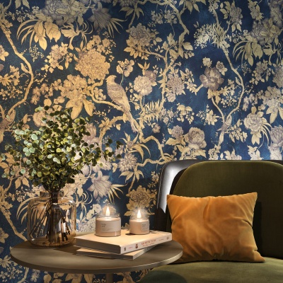 Обои виниловые Азулежу мотив, синий