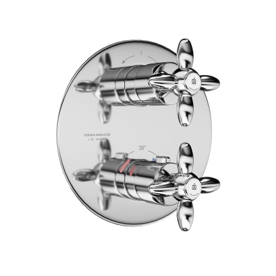 Встраиваемый термостатический смеситель для душа MUSE с регулировкой температуры, хром