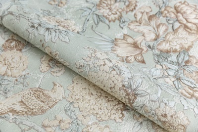 Обои виниловые Азулежу мотив, зеленый