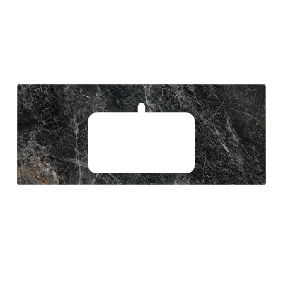 Столешница из керамогранита для раковин, встраиваемых сверху, Риальто 120 см, серый темный лаппатированный Столешница из керамогранита для раковин, встраиваемых сверху, Риальто 120 см, серый темный лаппатированный