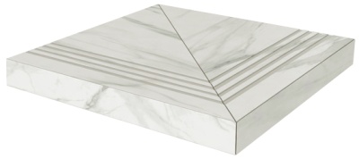 Ступень угловая клееная Монте Тиберио лаппатированный 33x33x1,1