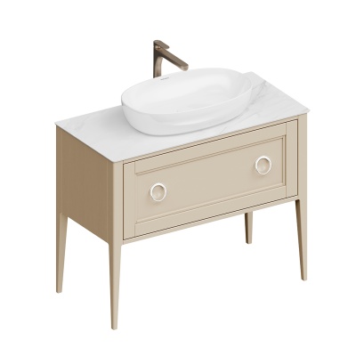 Тумба PLAZA Classic Neo напольная с ящиками 100, капучино матовая Тумба PLAZA Classic Neo напольная с ящиками 100, капучино матовая