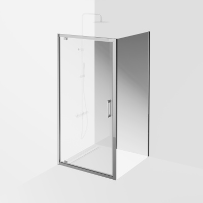 Душевая дверь VETRO, распашная, 100х195, хром