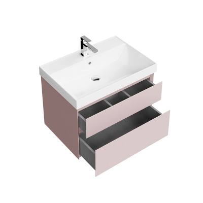 Тумба CUBO подвесная с ящиками 70, мальва матовая