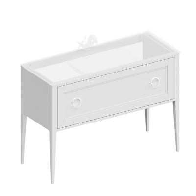 Тумба PLAZA Classic Neo напольная с ящиком 120, белая матовая Тумба PLAZA Classic Neo напольная с ящиком 120, белая матовая