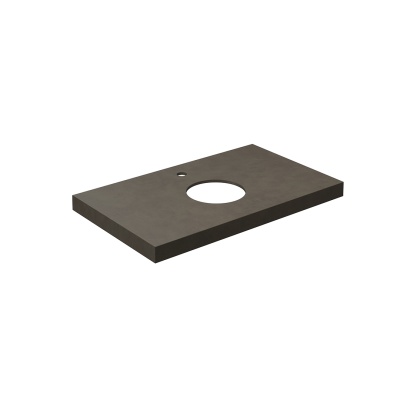 Столешница из керамогранита для накладных раковин, Про Чементо 80, коричневый темный натуральный