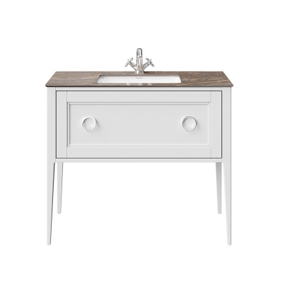 Тумба PLAZA Classic Neo напольная с ящиком 100, белая матовая Тумба PLAZA Classic Neo напольная с ящиком 100, белая матовая