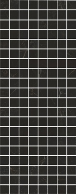 Декор Алькала черный мозаичный глянцевый 20x50x0,8 Декор Алькала черный мозаичный глянцевый 20x50x0,8